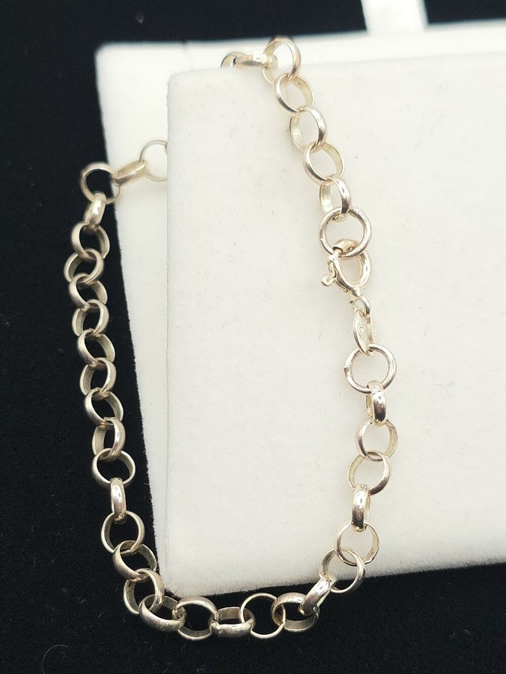 Vintage 925 Sterling Silver Dainty Rolo Link Bracelet 7"